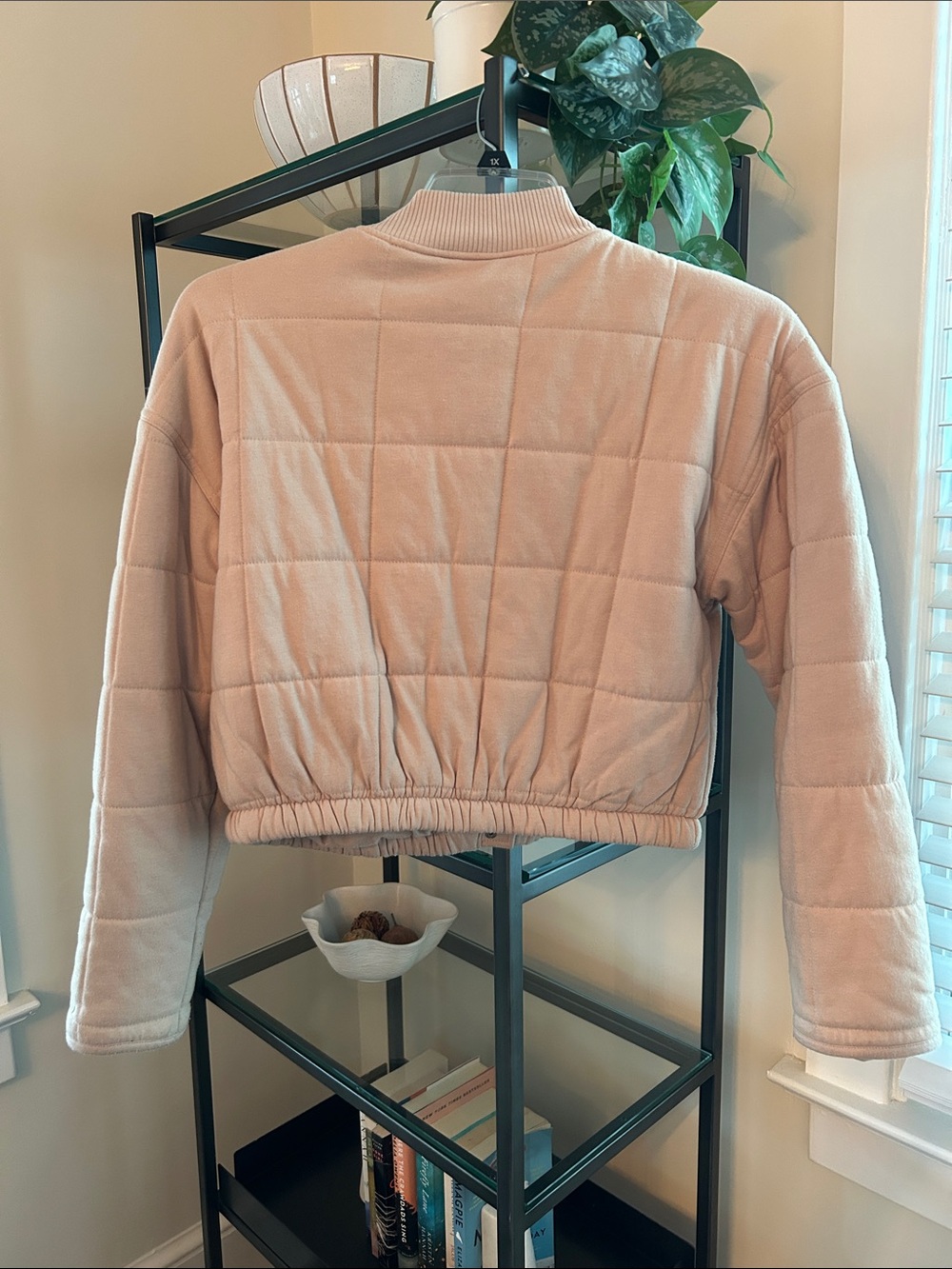 Z Supply Light Taupe Quilted Bomber Jacket - Picture 9 of 9